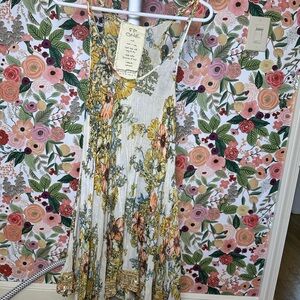 Free People Vintage Floral Racerback Sequin Trimmed Dress